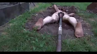 არინა მარი masturbates კიბეებზე.